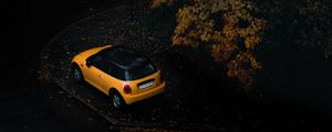 Preview wallpaper car, tree, autumn, yellow
