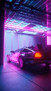 Preview wallpaper car, tuning, neon, dark, art