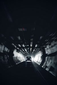 Preview wallpaper car, tunnel, movement, light