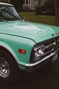 Preview wallpaper car, turquoise, vintage, old