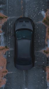 Preview wallpaper car, view from above, road
