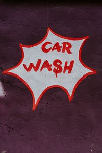 Preview wallpaper car wash, inscription, word, wall