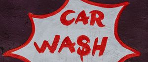 Preview wallpaper car wash, inscription, word, wall