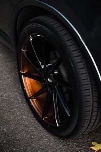 Preview wallpaper car, wheel, black, disk