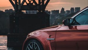 Preview wallpaper car, wheel, bridge