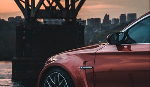 Preview wallpaper car, wheel, bridge