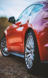 Preview wallpaper car, wheel, red