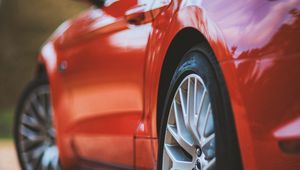 Preview wallpaper car, wheel, red