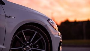 Preview wallpaper car, wheel, side view, sky