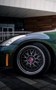 Preview wallpaper car, wheel, sports car, green