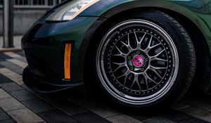 Preview wallpaper car, wheel, sports car, green