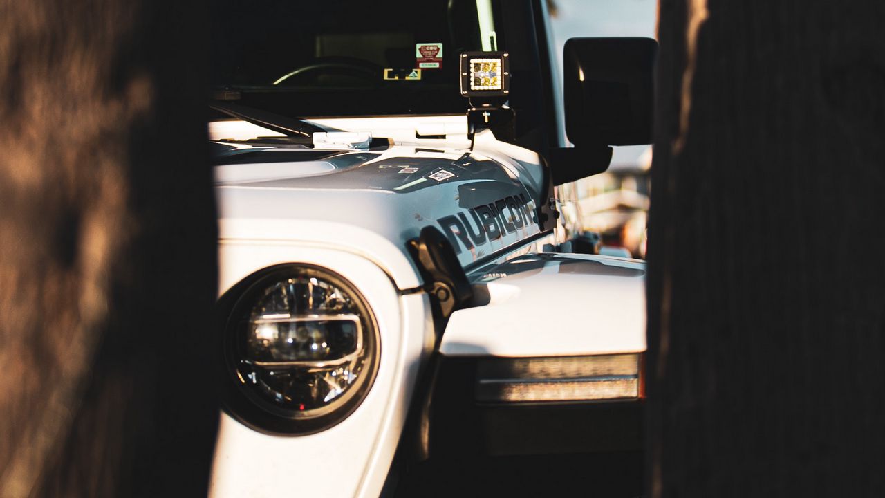 Wallpaper car, white, headlight