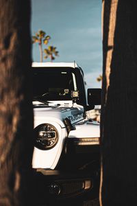 Preview wallpaper car, white, headlight