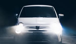 Preview wallpaper car, white, light, bright, front view
