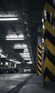 Preview wallpaper car, white, parking, cars