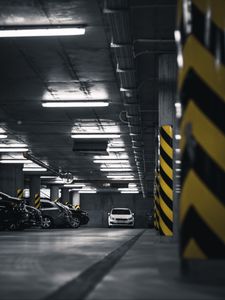 Preview wallpaper car, white, parking, cars