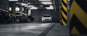 Preview wallpaper car, white, parking, cars