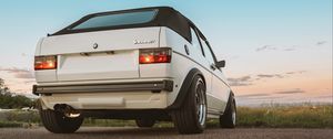 Preview wallpaper car, white, rear view, convertible, tuning