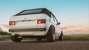 Preview wallpaper car, white, rear view, convertible, tuning