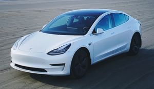 Preview wallpaper car, white, sports car, beach