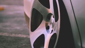 Preview wallpaper car, white, wheel, metal, tuning