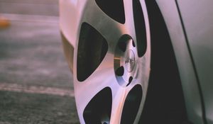 Preview wallpaper car, white, wheel, metal, tuning