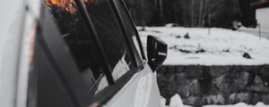 Preview wallpaper car, white, winter, nature
