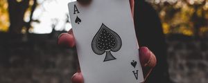 Preview wallpaper card, hand, anonymous, ace