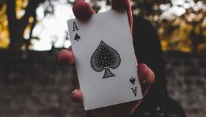 Preview wallpaper card, hand, anonymous, ace