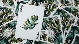 Preview wallpaper cards, deck, leaves, green, aesthetics
