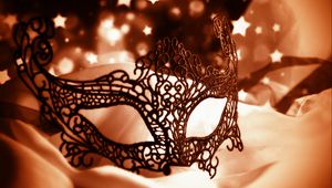 Preview wallpaper carnival mask, figured, stars, glitter