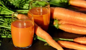 Preview wallpaper carrots, carrot juice, vegetables