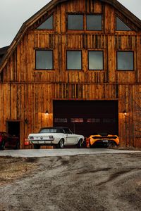 Preview wallpaper cars, garage, building