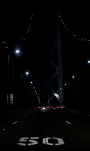 Preview wallpaper cars, night, road