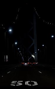 Preview wallpaper cars, night, road