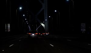 Preview wallpaper cars, night, road