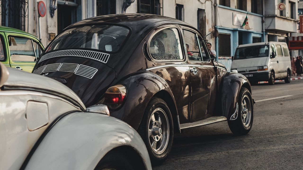 Wallpaper cars, retro, street, traffic