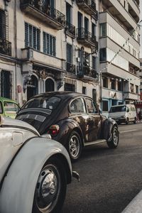 Preview wallpaper cars, retro, street, traffic