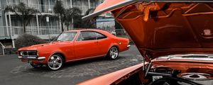Preview wallpaper cars, retro, vintage, orange