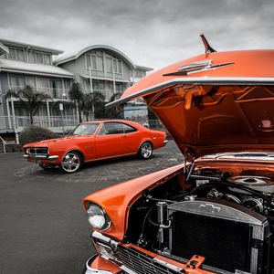 Preview wallpaper cars, retro, vintage, orange