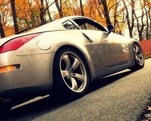 Preview wallpaper cars, road, autumn