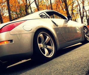 Preview wallpaper cars, road, autumn