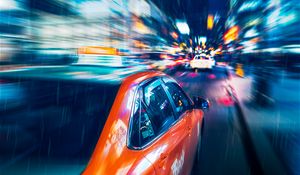 Preview wallpaper cars, speed, blur, lights, long exposure