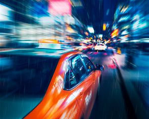 Preview wallpaper cars, speed, blur, lights, long exposure