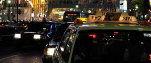 Preview wallpaper cars, street, city, night