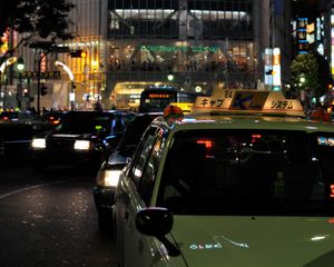 Preview wallpaper cars, street, city, night