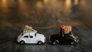 Preview wallpaper cars, toys, christmas, new year, garland