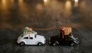 Preview wallpaper cars, toys, christmas, new year, garland