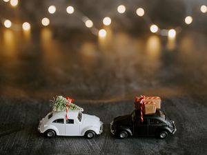 Preview wallpaper cars, toys, christmas, new year, garland