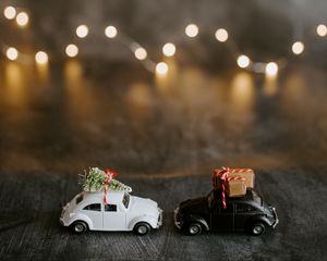 Preview wallpaper cars, toys, christmas, new year, garland